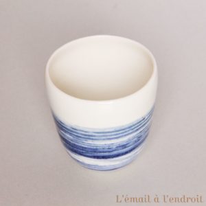 Tasse blanc bleu